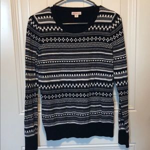 Black and white sweater